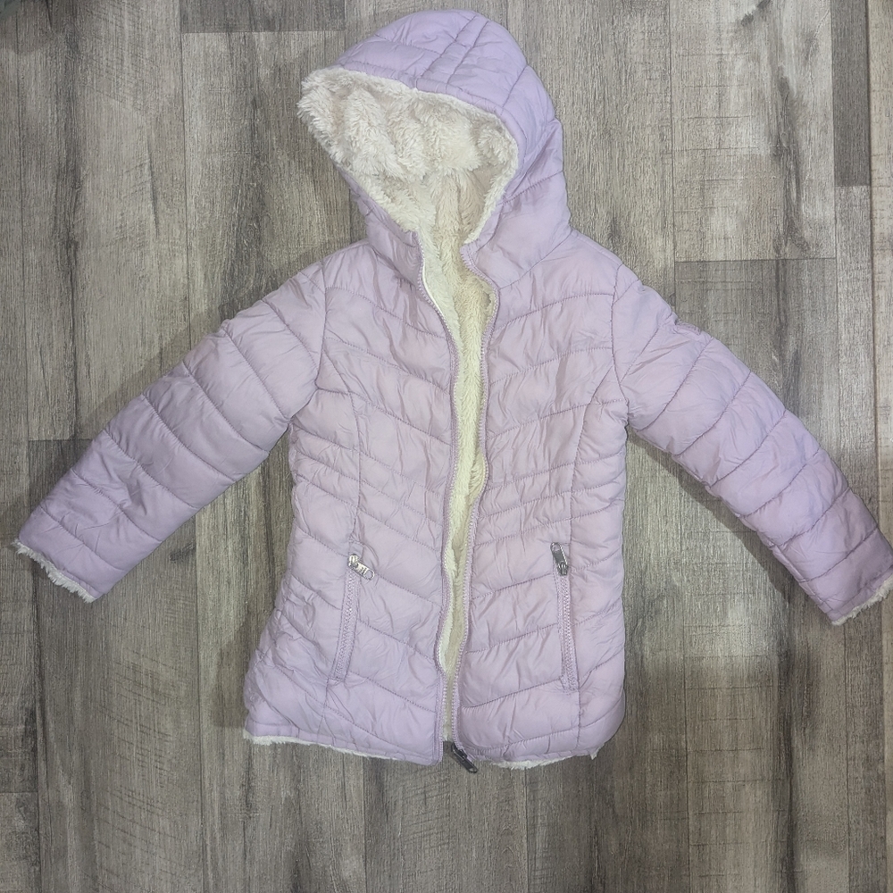 Girls Steve Madden Purple Hooded Jacket Cozy 5/6 XS